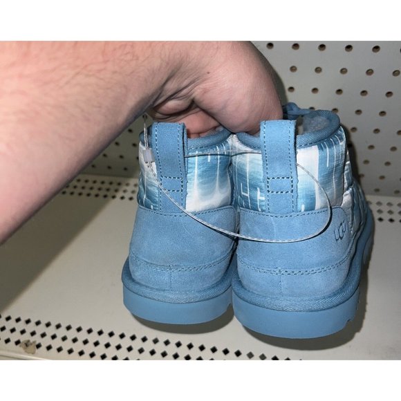 UGG Neumel LTA Wavelength Mens Insulated Winter Snow Boots Size 12 Blue White - Picture 3 of 9